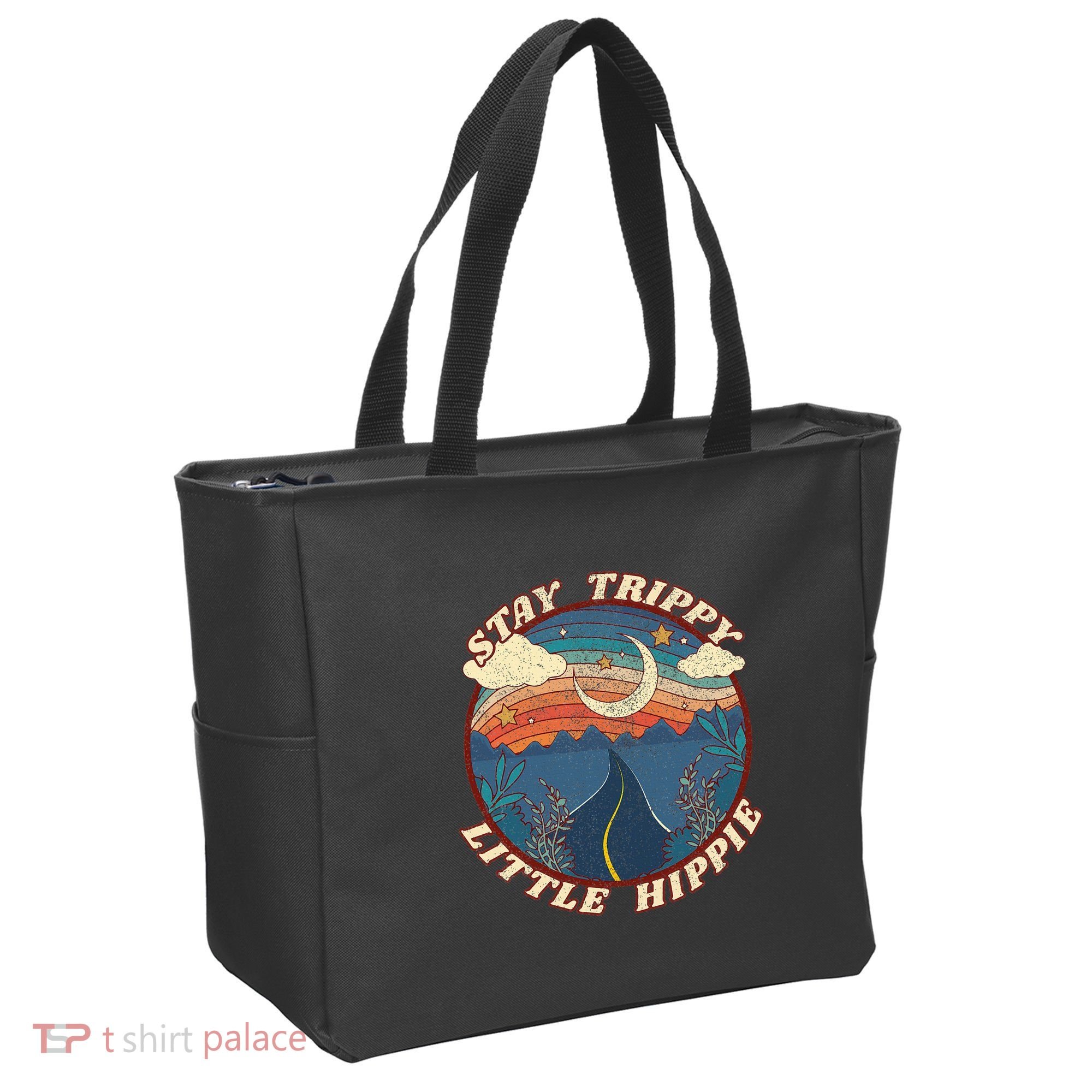 Stay Trippy Little Hippie Funny Peace Love Hippy Gift Tote Bag