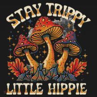 Stay Trippy Little Hippie Magic Mushroom Hippy Trippie Day Coaster thumb 2