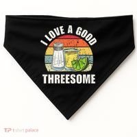 Salt Tequila Lime Love A Good Threesome Humor Bartender USA-Made Doggie Bandana thumb 0
