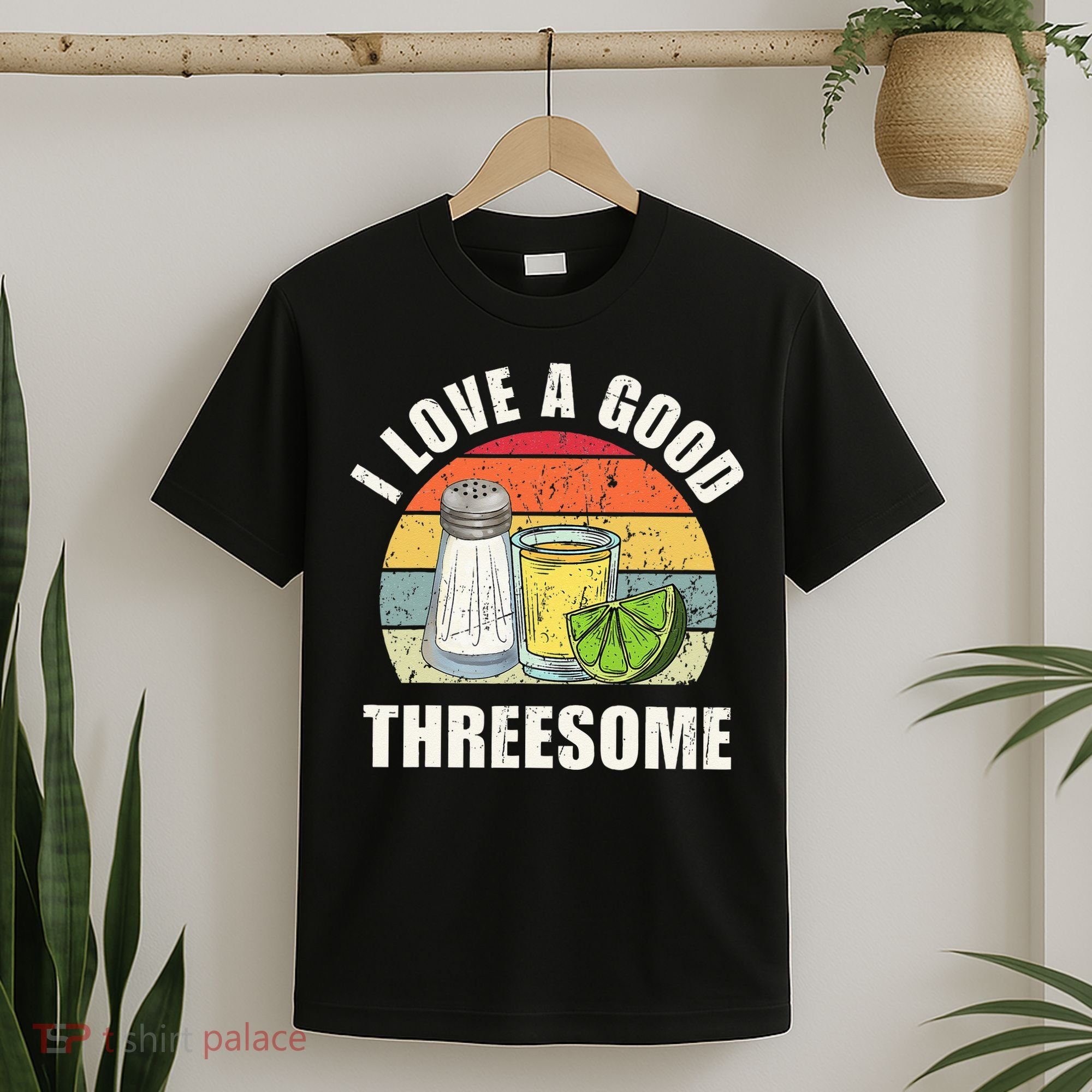 Salt Tequila Lime Love A Good Threesome Humor Bartender T-Shirt