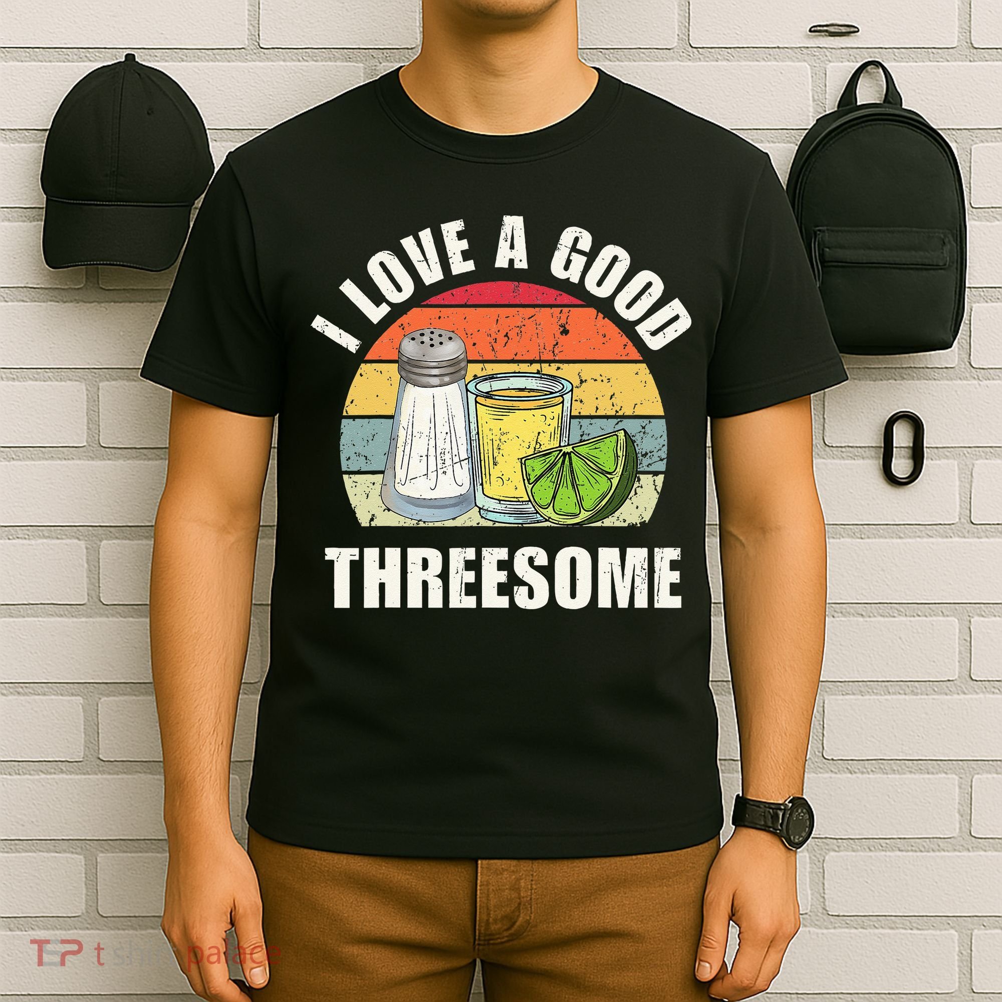 Salt Tequila Lime Love A Good Threesome Humor Bartender T-Shirt
