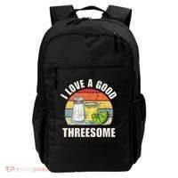 Salt Tequila Lime Love A Good Threesome Humor Bartender Backpack thumb 0