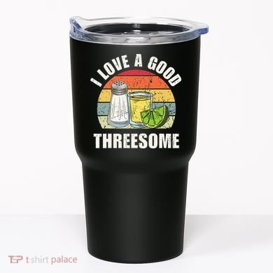 Salt Tequila Lime Love A Good Threesome Humor Bartender Tumbler