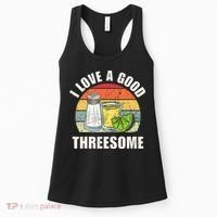 Salt Tequila Lime Love A Good Threesome Humor Bartender Women's Tank Top thumb 0