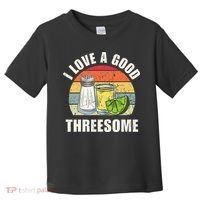 Salt Tequila Lime Love A Good Threesome Humor Bartender Toddler T-Shirt thumb 0