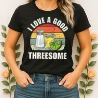 Salt Tequila Lime Love A Good Threesome Humor Bartender Women's T-Shirt thumb 2