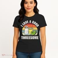 Salt Tequila Lime Love A Good Threesome Humor Bartender Women's T-Shirt thumb 4