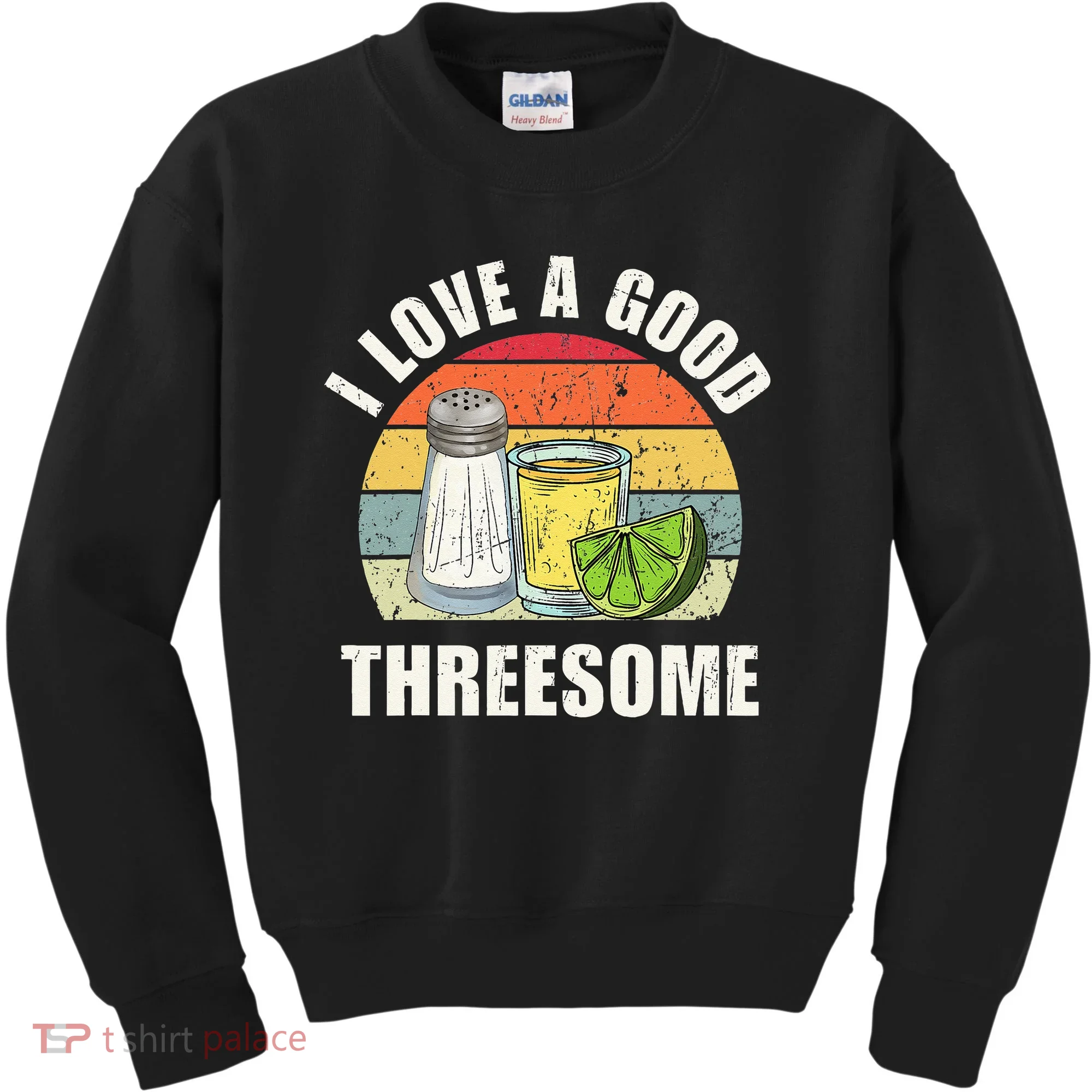 Salt Tequila Lime Love A Good Threesome Humor Bartender Kids Sweatshirt