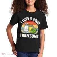 Salt Tequila Lime Love A Good Threesome Humor Bartender Kids T-Shirt thumb 2