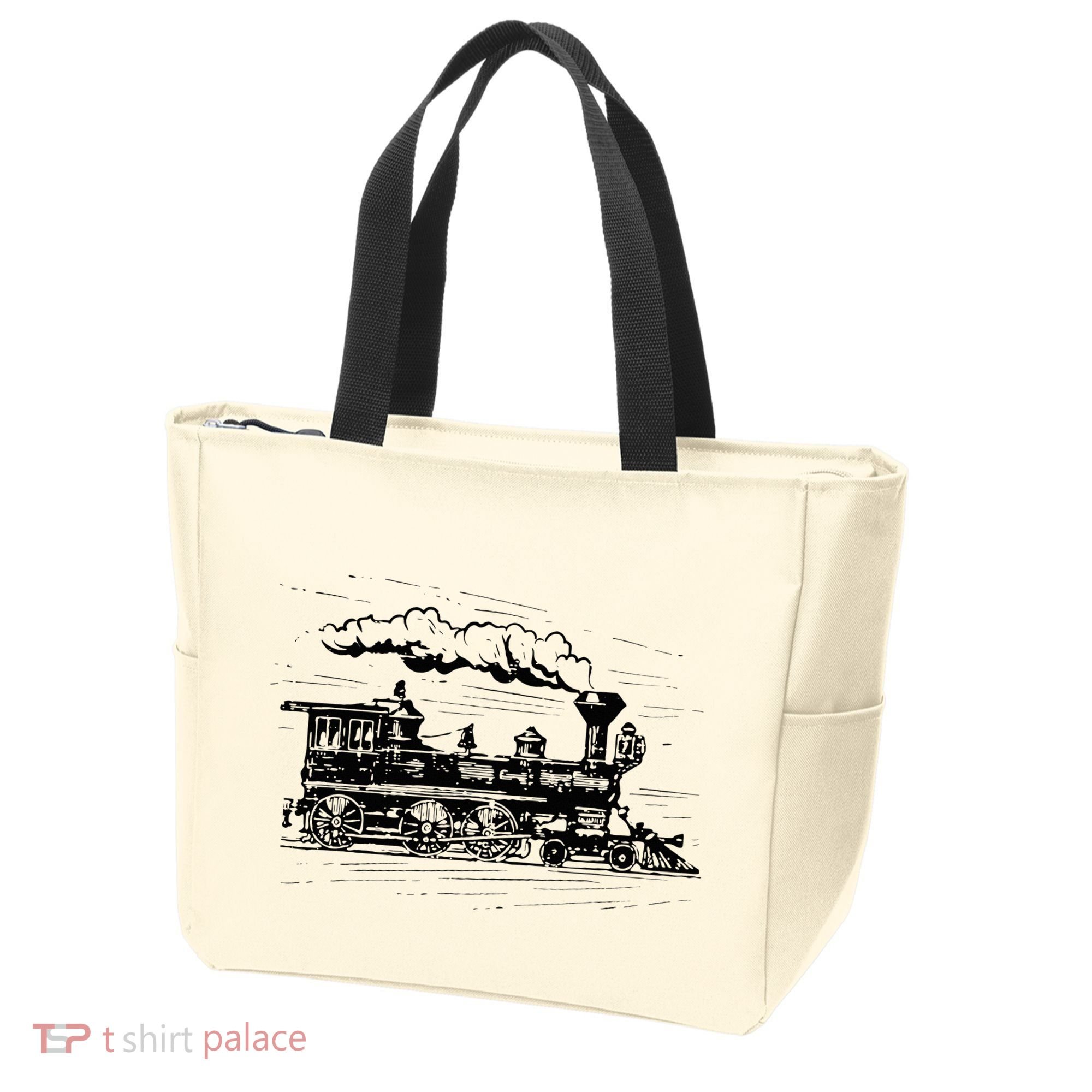 Steam Train Locomotive Engineer Railway Women Tote Bag