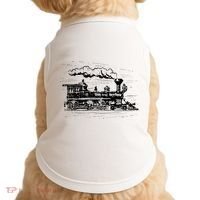 Steam Train Locomotive Engineer Railway Women Doggie Tank thumb 0