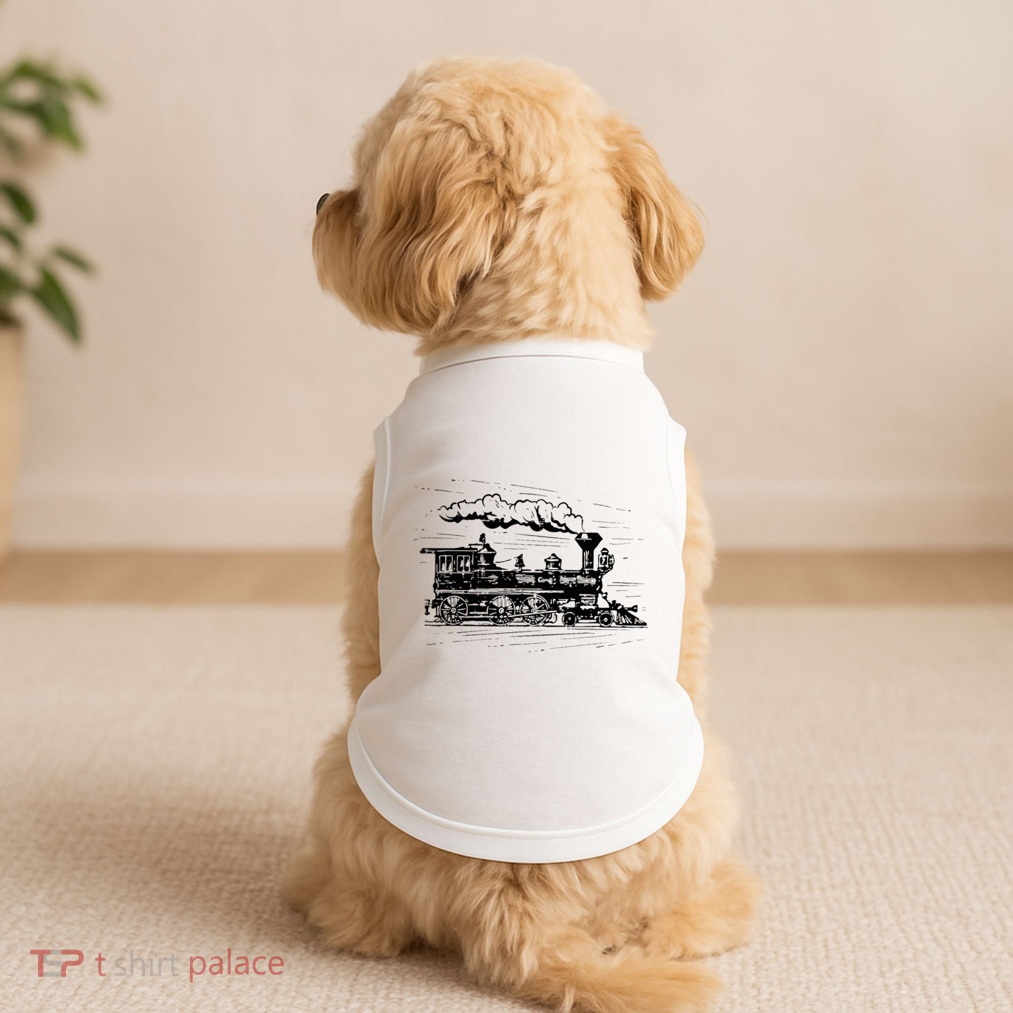 Steam Train Locomotive Engineer Railway Women Doggie Tank