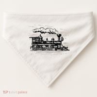 Steam Train Locomotive Engineer Railway Women USA-Made Doggie Bandana thumb 0