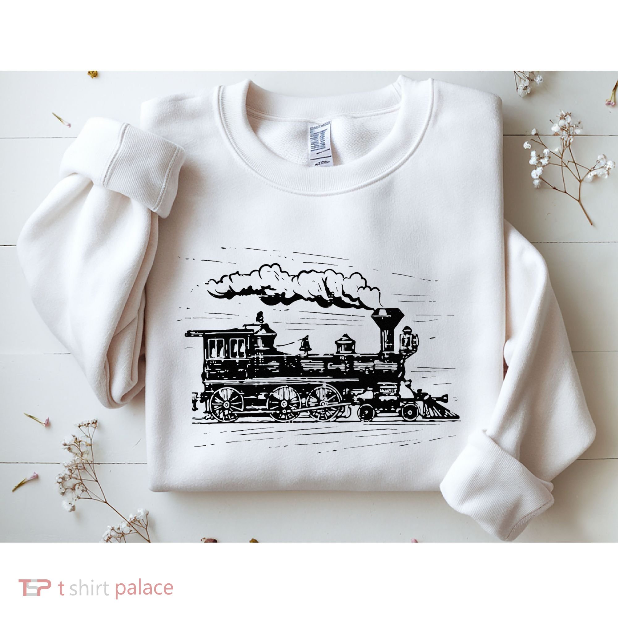 Steam Train Locomotive Engineer Railway Women Sweatshirt