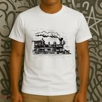 Steam Train Locomotive Engineer Railway Women T-Shirt thumb 3