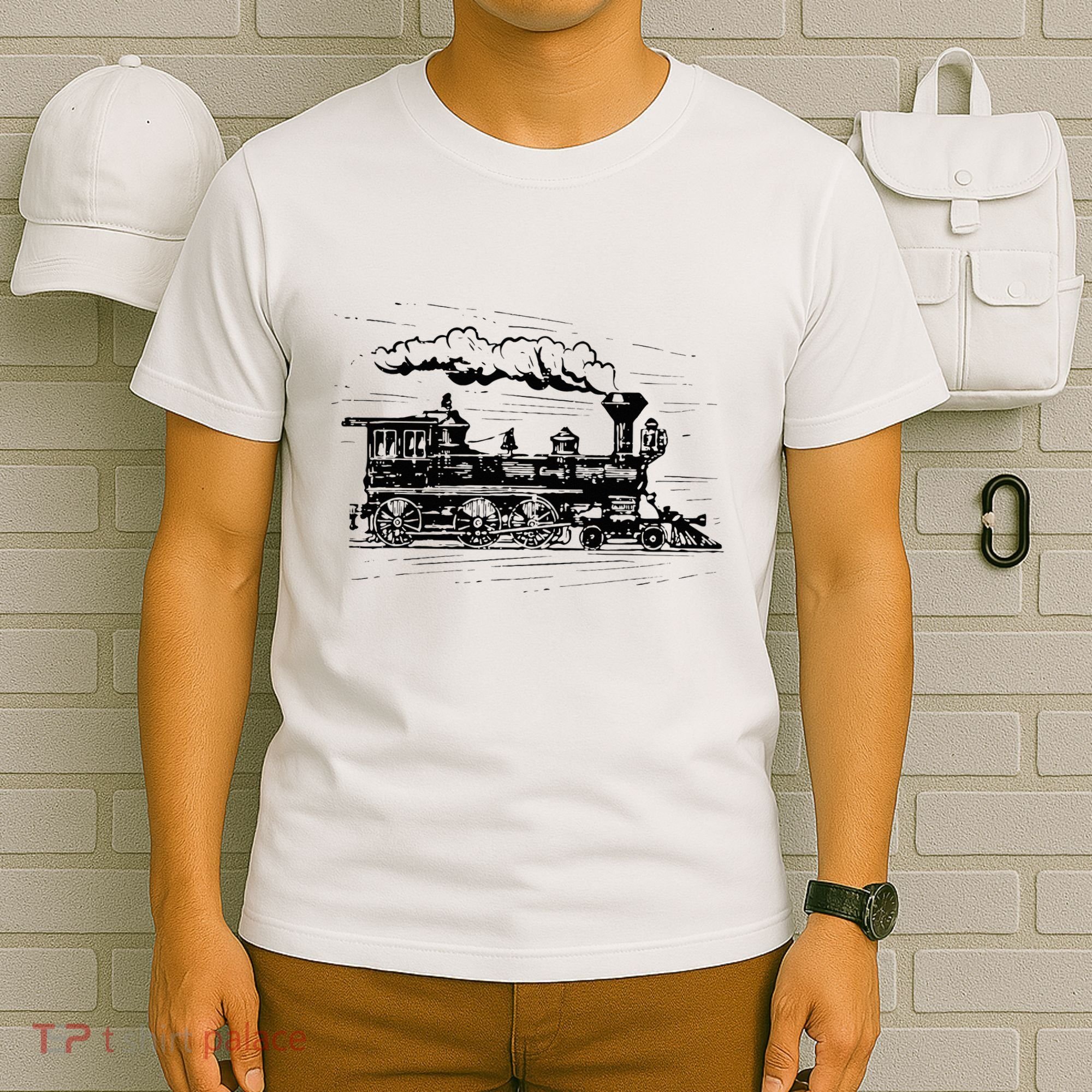 Steam Train Locomotive Engineer Railway Women T-Shirt