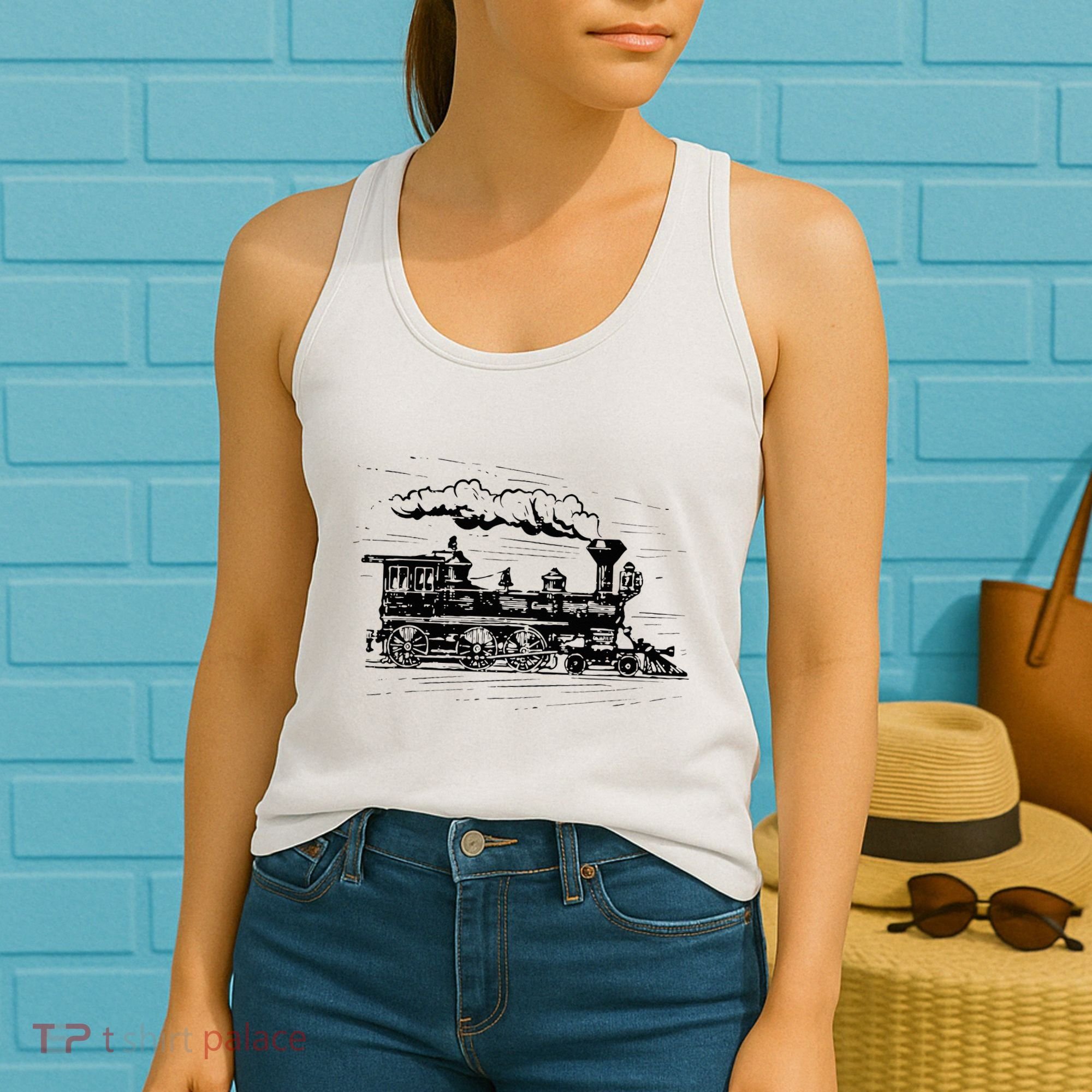 Steam Train Locomotive Engineer Railway Women Women's Tank Top