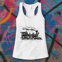 Steam Train Locomotive Engineer Railway Women Women's Tank Top thumb 3