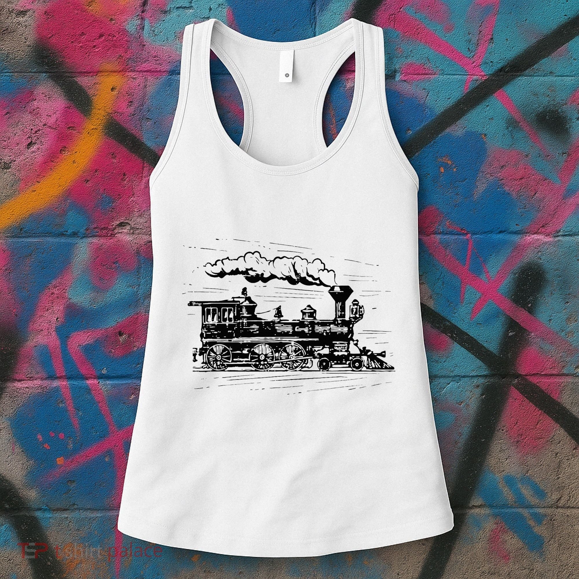 Steam Train Locomotive Engineer Railway Women Women's Tank Top
