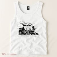 Steam Train Locomotive Engineer Railway Women Tank Top thumb 2