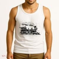 Steam Train Locomotive Engineer Railway Women Tank Top thumb 3