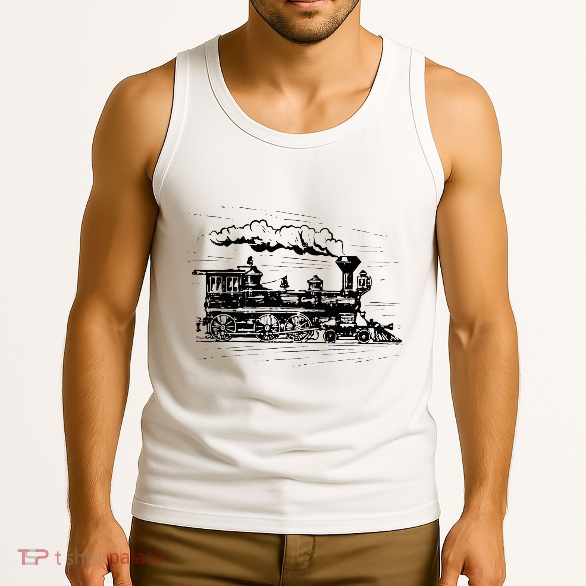 Steam Train Locomotive Engineer Railway Women Tank Top
