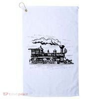 Steam Train Locomotive Engineer Railway Women Golf Towel thumb 0