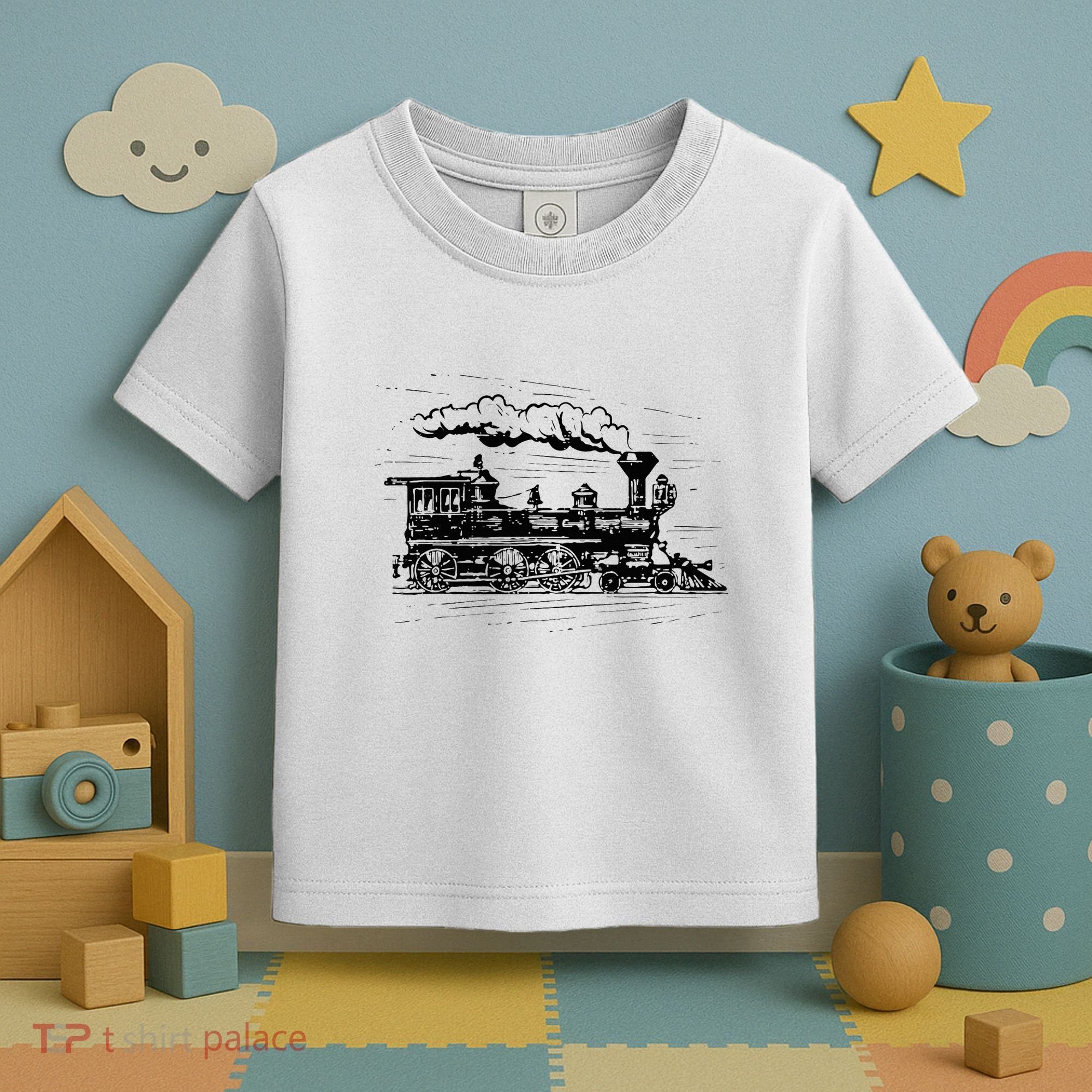 Steam Train Locomotive Engineer Railway Women Toddler T-Shirt