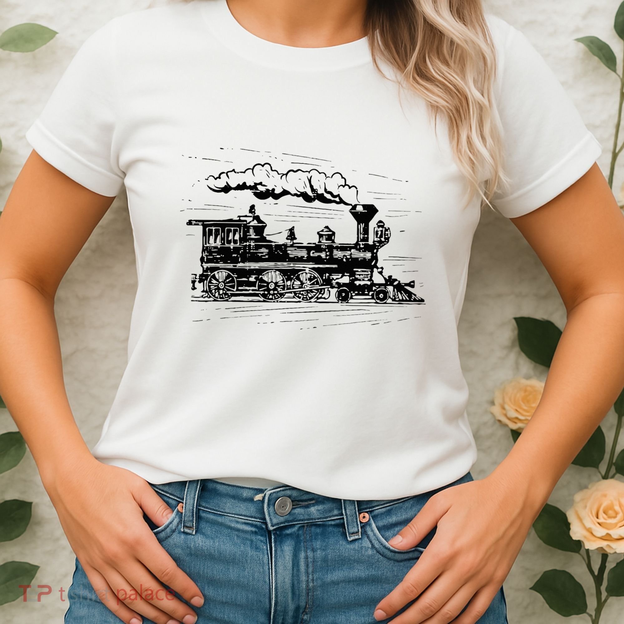 Steam Train Locomotive Engineer Railway Women Women's T-Shirt