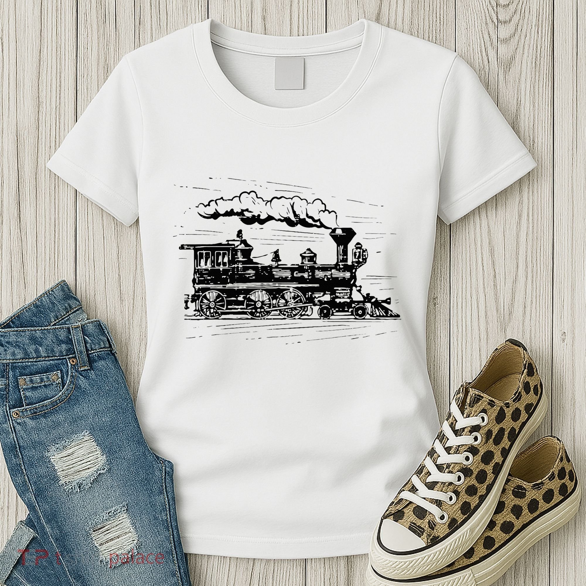 Steam Train Locomotive Engineer Railway Women Women's T-Shirt