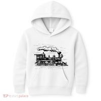 Steam Train Locomotive Engineer Railway Women Kids Hoodie thumb 0