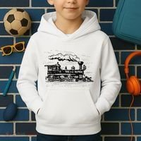 Steam Train Locomotive Engineer Railway Women Kids Hoodie thumb 2