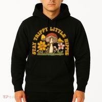 Stay Trippy Little Hippy Mushroom Flowers Hoodie thumb 2