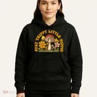Stay Trippy Little Hippy Mushroom Flowers Hoodie thumb 5