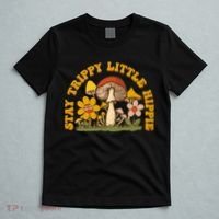 Stay Trippy Little Hippy Mushroom Flowers T-Shirt thumb 5