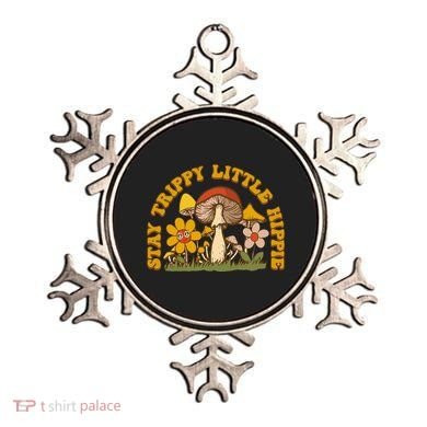 Stay Trippy Little Hippy Mushroom Flowers Ornament