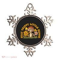 Stay Trippy Little Hippy Mushroom Flowers Ornament thumb 0