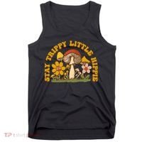 Stay Trippy Little Hippy Mushroom Flowers Tank Top thumb 0