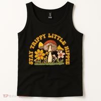 Stay Trippy Little Hippy Mushroom Flowers Tank Top thumb 2