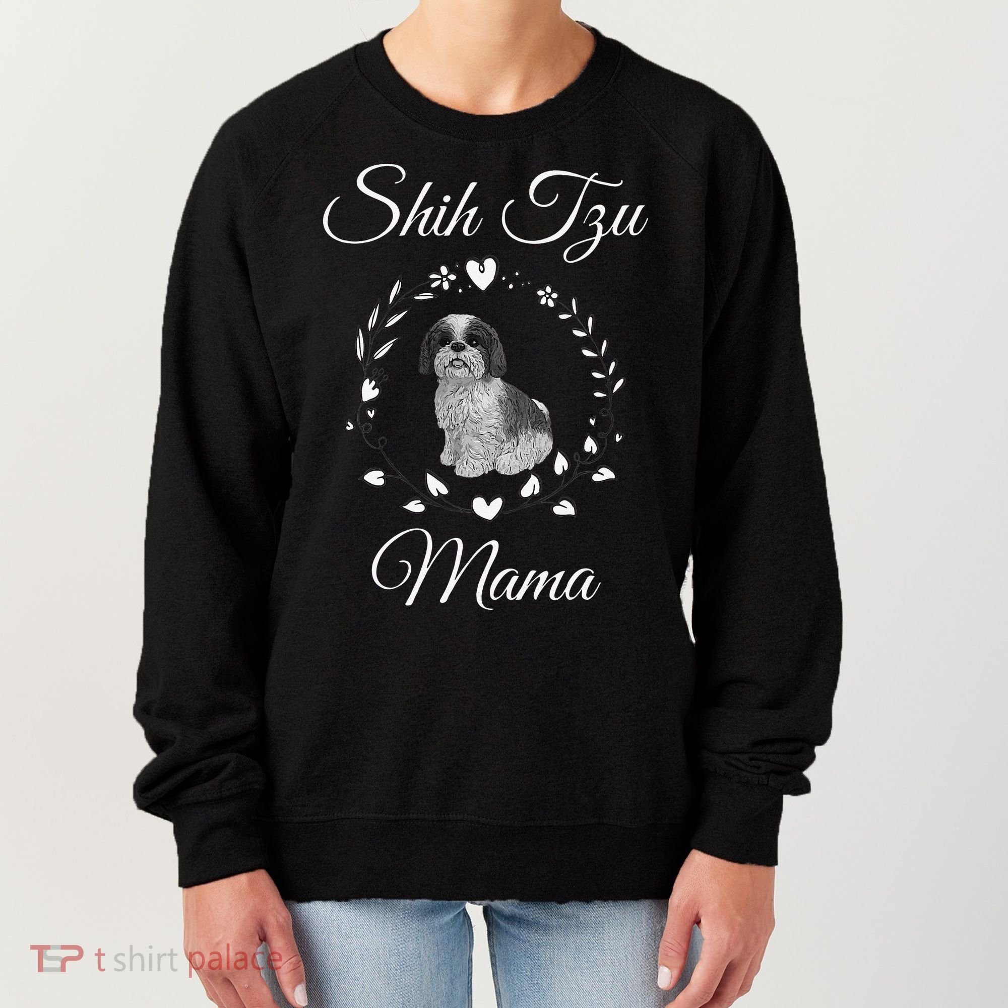 Shih Tzu Mama Funny Dog Lover Mothers Day Shitzu Dog Gift Women's Sweatshirt