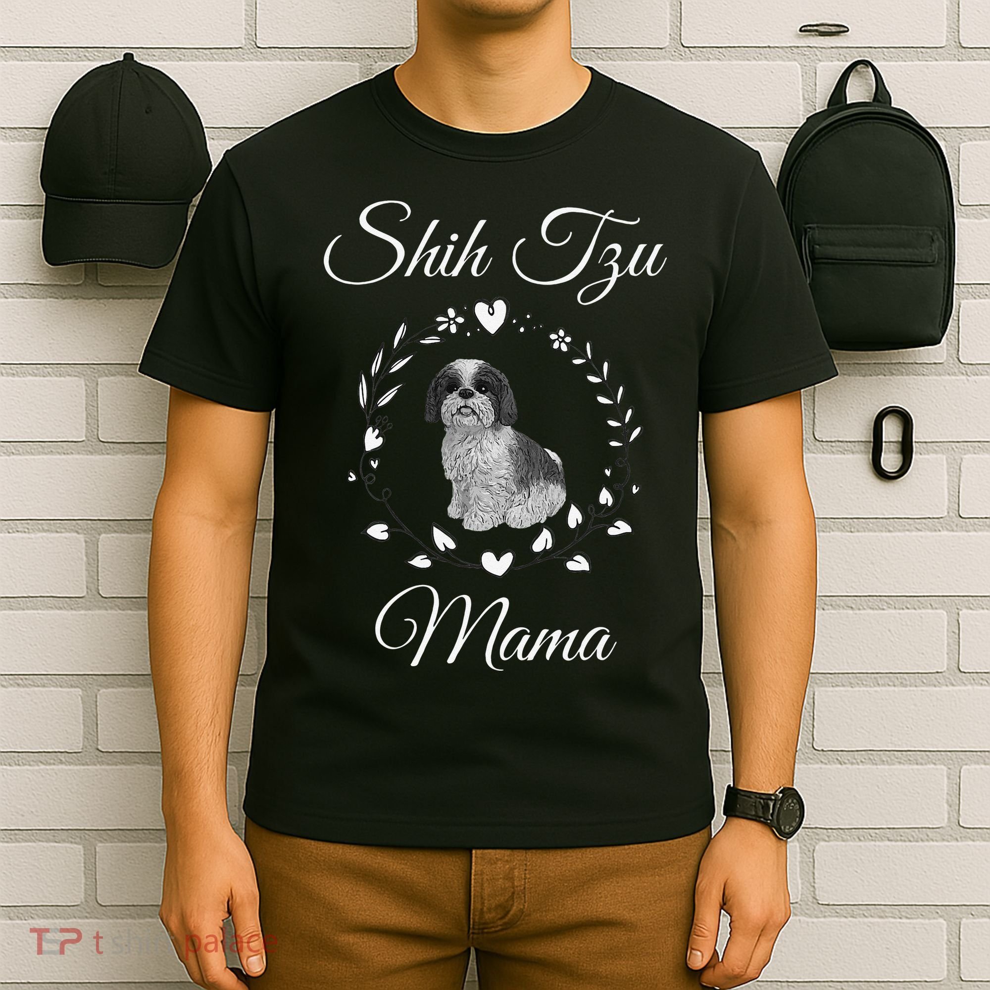 Shih Tzu Mama Funny Dog Lover Mothers Day Shitzu Dog Gift T-Shirt