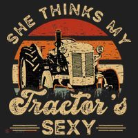 She think my tractor's sexy Farming Farmer Farm Farmer Hat thumb 2