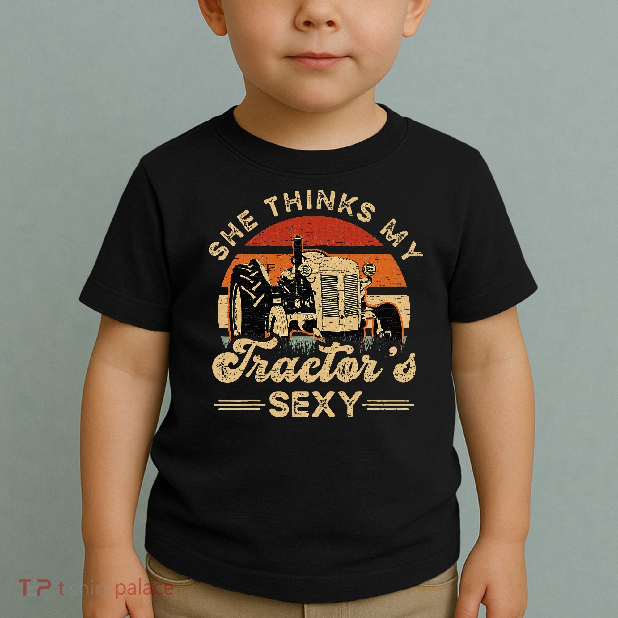 She think my tractor's sexy Farming Farmer Farm Farmer Toddler T-Shirt