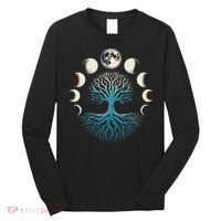 Spiritual Tree Moon Phases Yoga Long Sleeve Shirt thumb 0