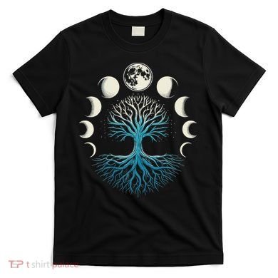 Spiritual Tree Moon Phases Yoga T-Shirt