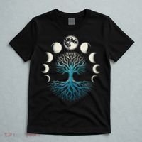 Spiritual Tree Moon Phases Yoga T-Shirt thumb 5