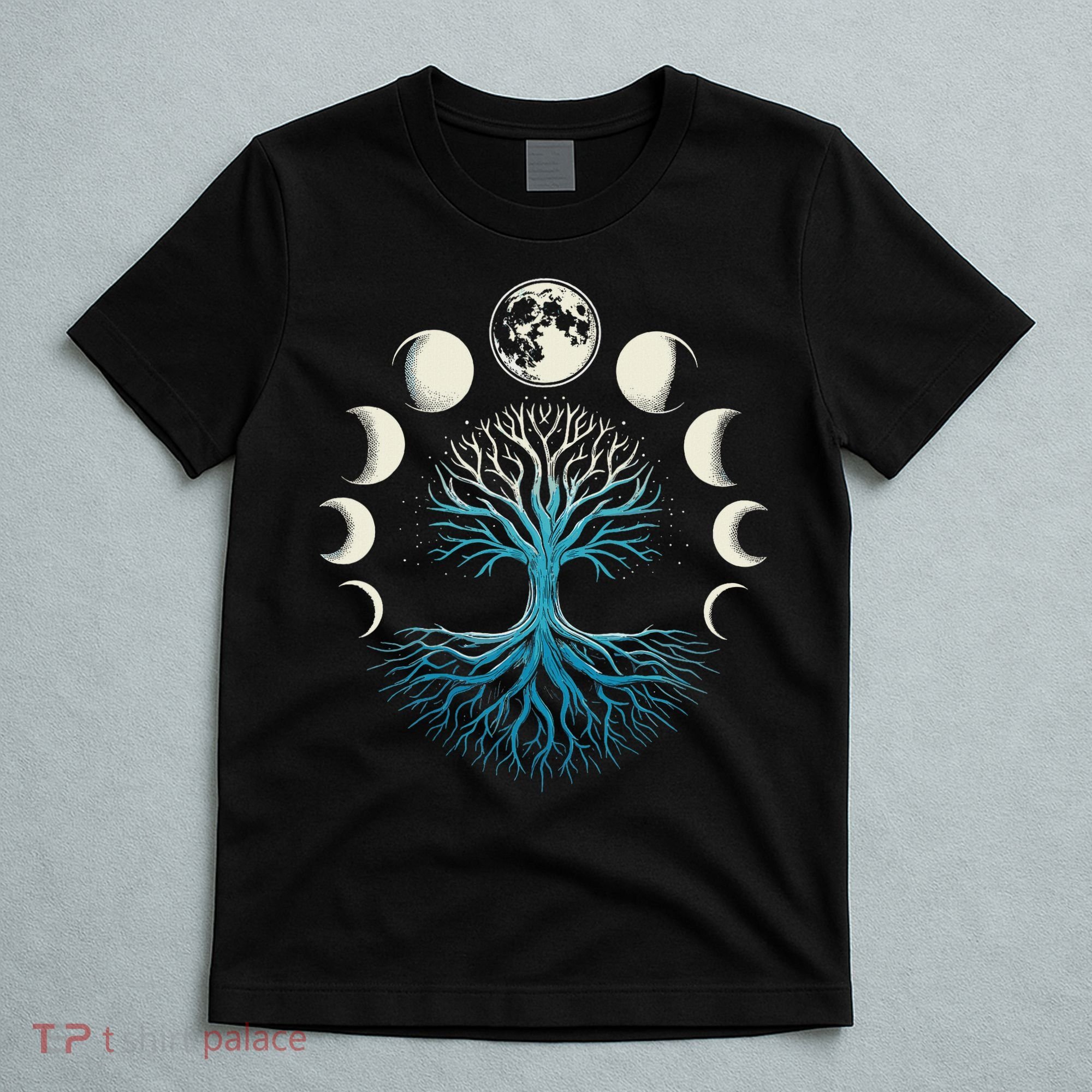 Spiritual Tree Moon Phases Yoga T-Shirt