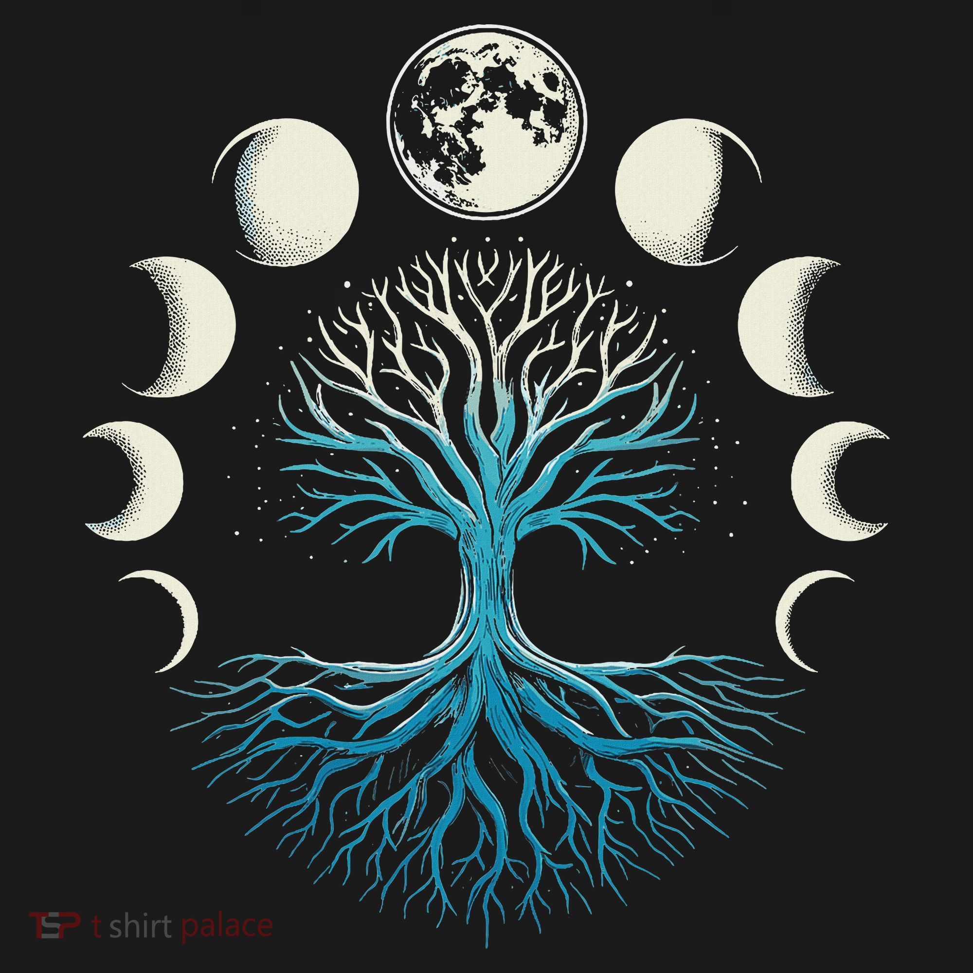 Spiritual Tree Moon Phases Yoga Women's Hoodie