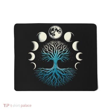 Spiritual Tree Moon Phases Yoga Mousepad