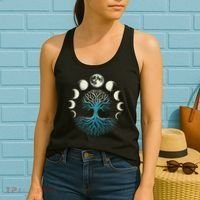 Spiritual Tree Moon Phases Yoga Women's Tank Top thumb 2